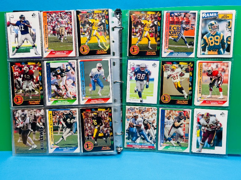 Photo 1 of 195666… final sale no return/ refund-270 mixed football cards in binder 