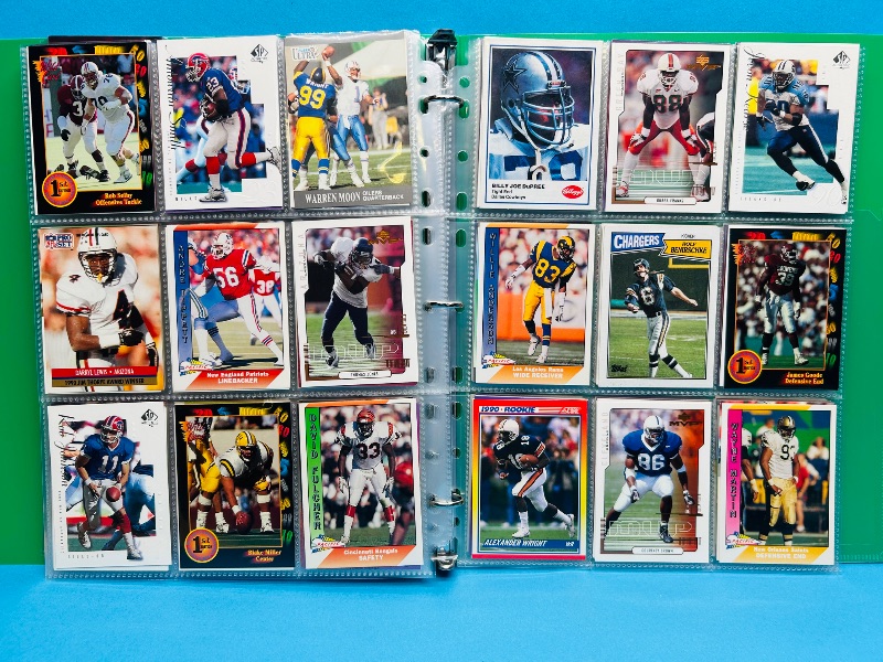 Photo 1 of 195666… final sale no return/ refund-270 mixed football cards in binder 