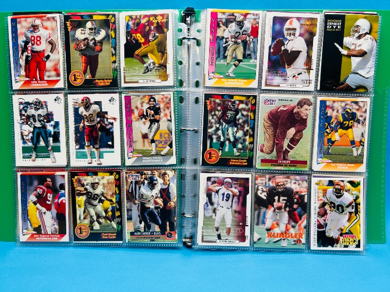 Photo 1 of 195666… final sale no return/ refund-270 mixed football cards in binder 