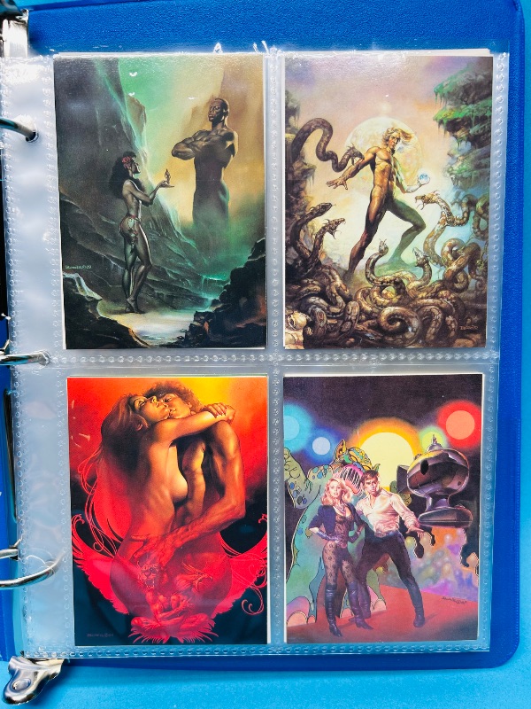 Photo 1 of 195667… final sale no return/ refund-80 Boris Vallejo art cards in binder