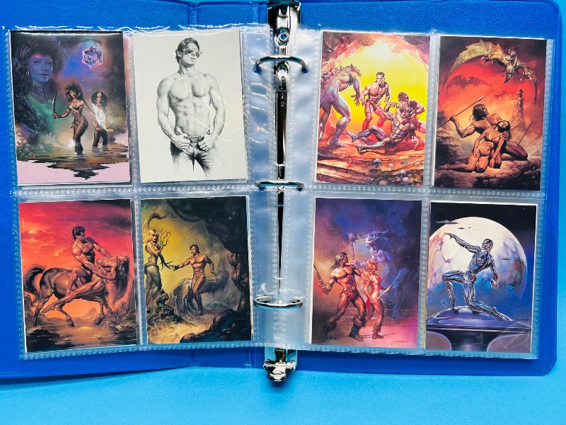 Photo 1 of 195667… final sale no return/ refund-80 Boris Vallejo art cards in binder