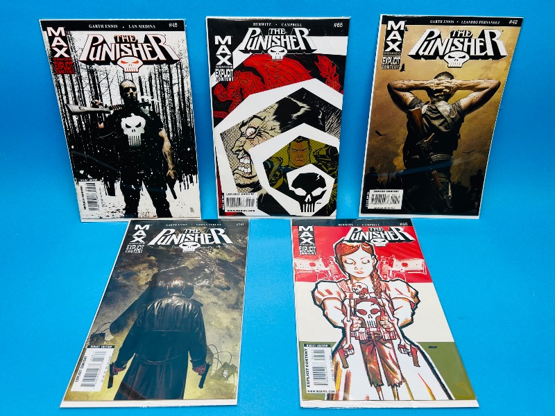 Photo 1 of 195686…EXPLICIT content-5 Punisher comics in plastic sleeves -adults only