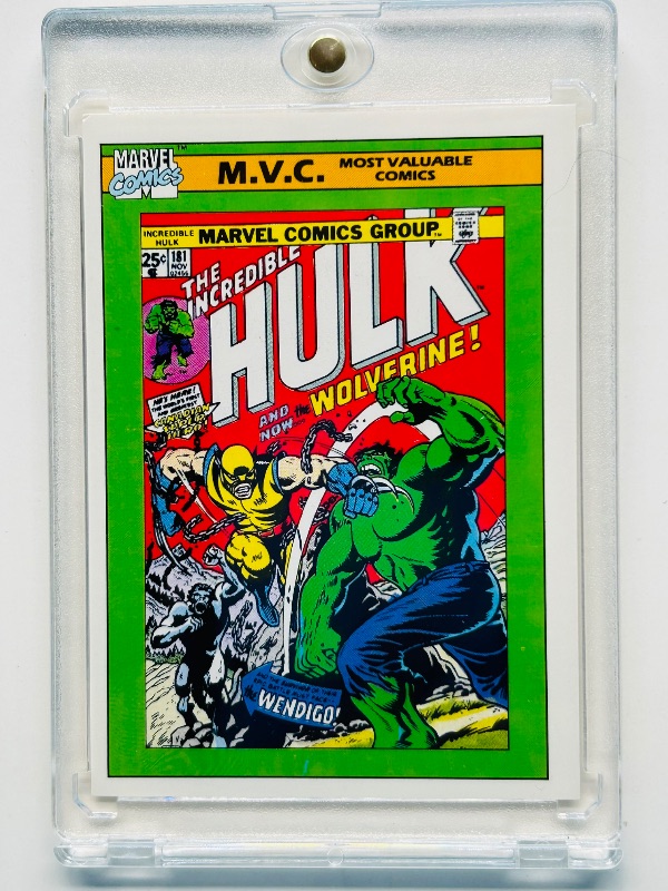 Photo 1 of 195692…vintage Marvel comic card 134 in hard plastic case
