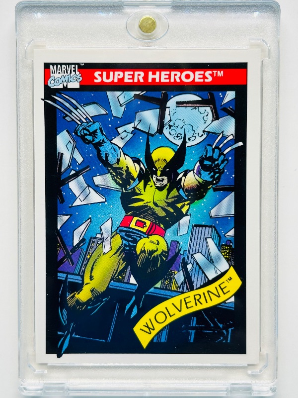 Photo 1 of 195696… vintage Marvel Wolverine card 23 in hard plastic case 