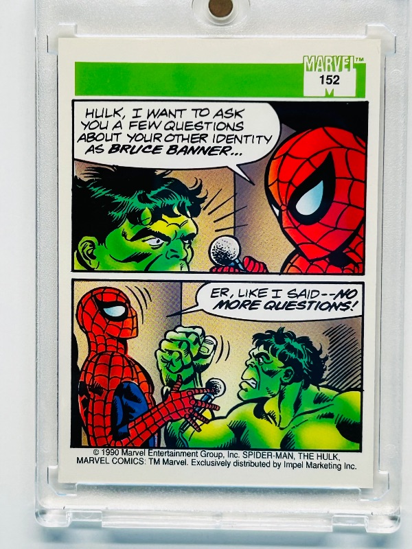 Photo 1 of 195697… vintage Marvel comics card 152 in hard plastic case