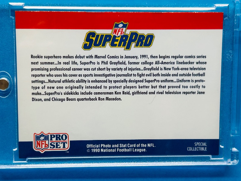 Photo 1 of 195699…NFL Pro Set Superpro card in hard plastic case