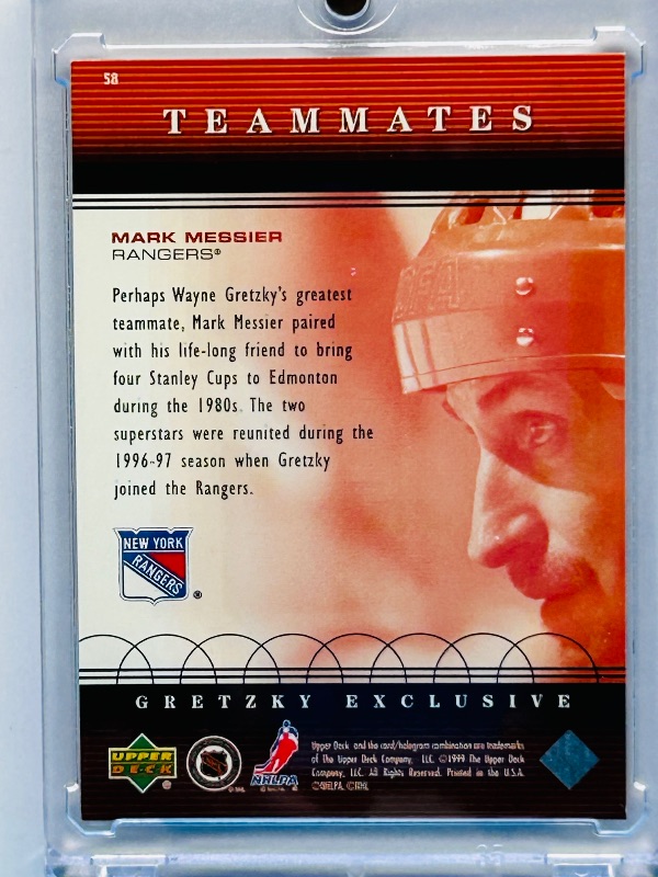 Photo 1 of 195717… Wayne Gretzky teammates card in hard plastic case