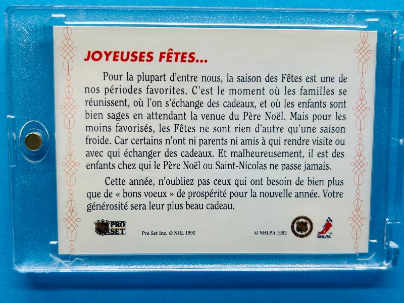 Photo 1 of 195723… Parkhurst happy holidays Pro Set card in hard plastic case 