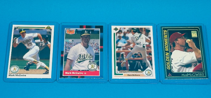 Photo 1 of 195724…4 Mark McGwire cards in hard plastic sleeves