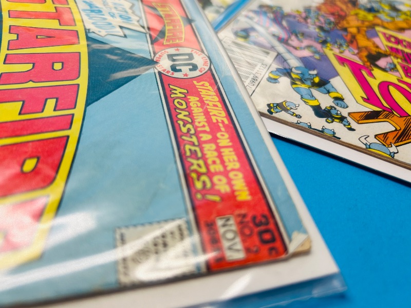 Photo 1 of 195748…10 damaged vintage comics with folds, bends, stains, etc.