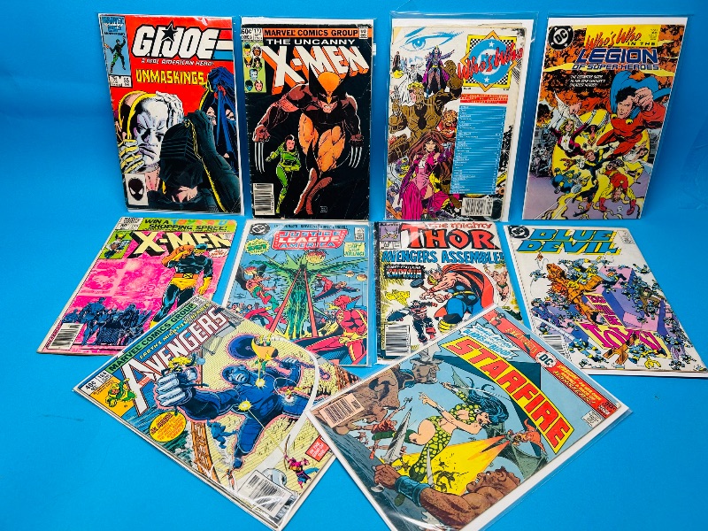 Photo 1 of 195748…10 damaged vintage comics with folds, bends, stains, etc.