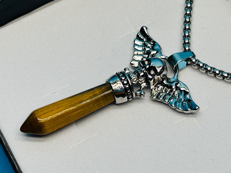 Photo 1 of 195811…polished rock pendant on 20” chain in gift box