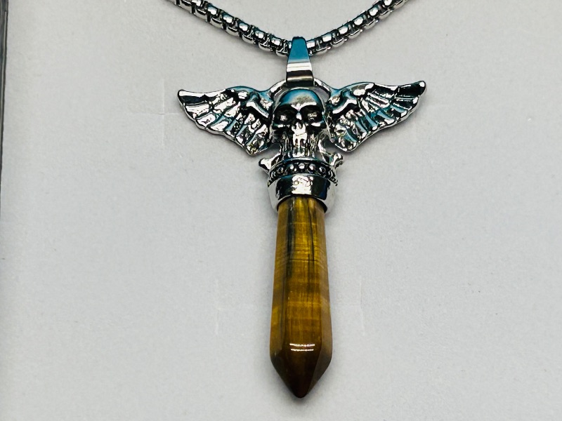 Photo 1 of 195811…polished rock pendant on 20” chain in gift box