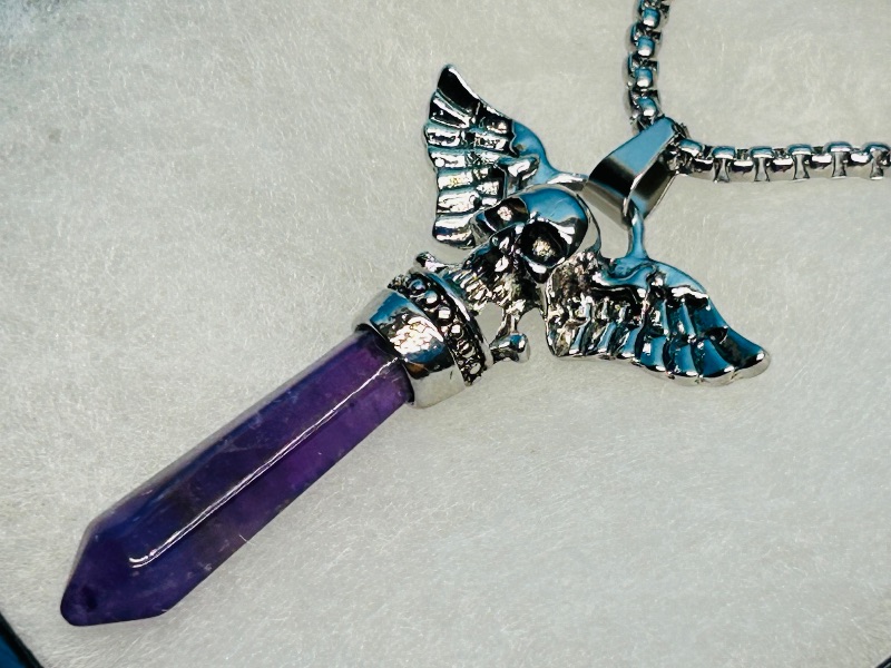 Photo 1 of 195812… polished rock pendant on 20” chain in gift box