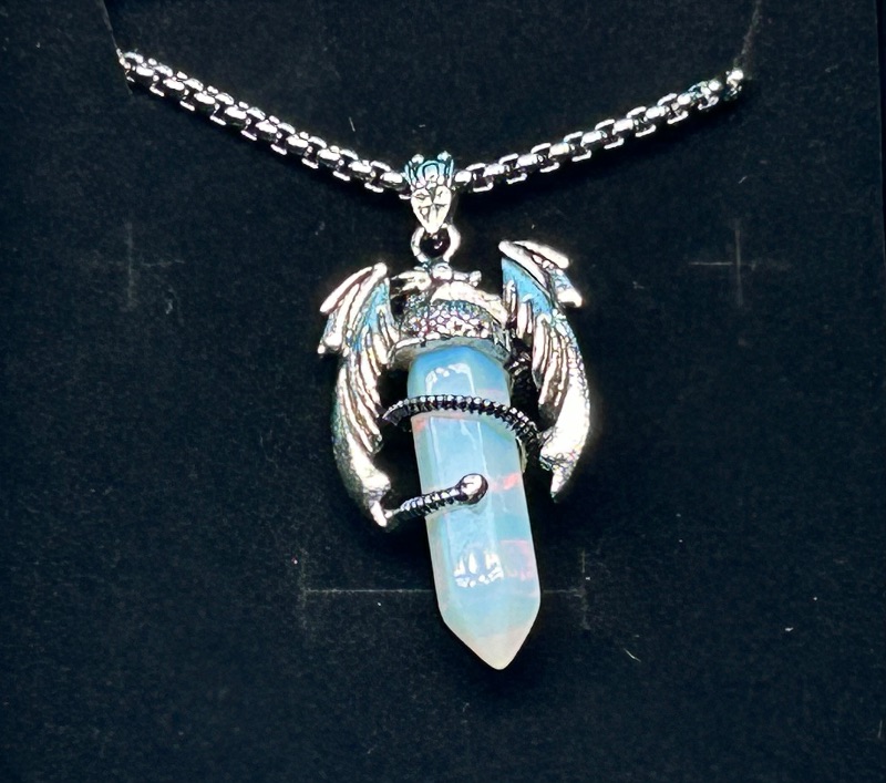 Photo 1 of 195818… polished rock dragon pendant on 18” chain in gift box