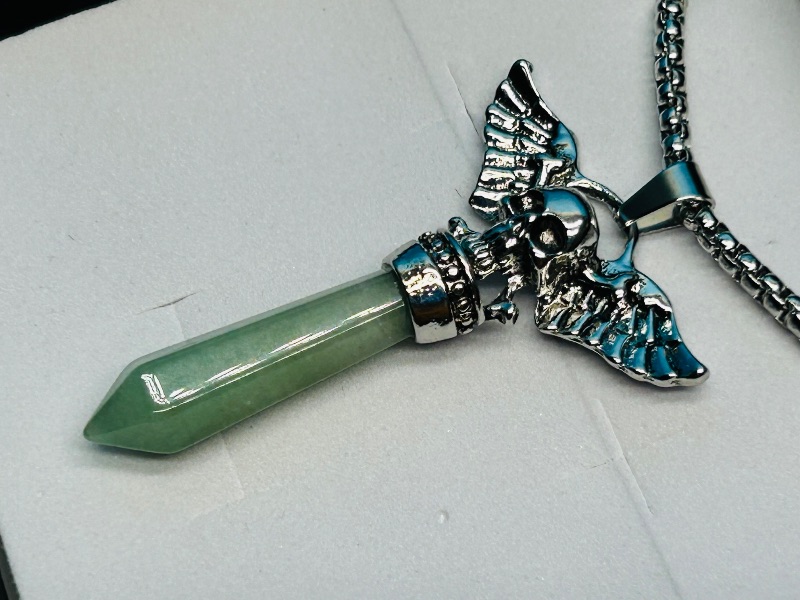 Photo 1 of 195825… polished rock pendant on 20” chain in gift box