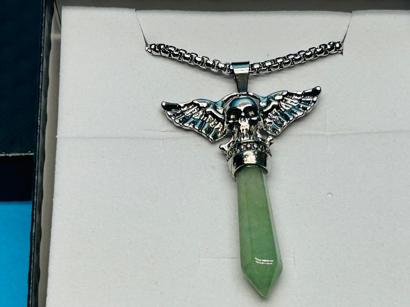 Photo 1 of 195825… polished rock pendant on 20” chain in gift box