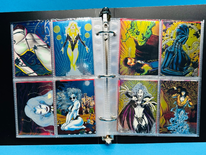 Photo 1 of 195828…final sale no return/refuns- 112 mixed lady death chrome cards in binder