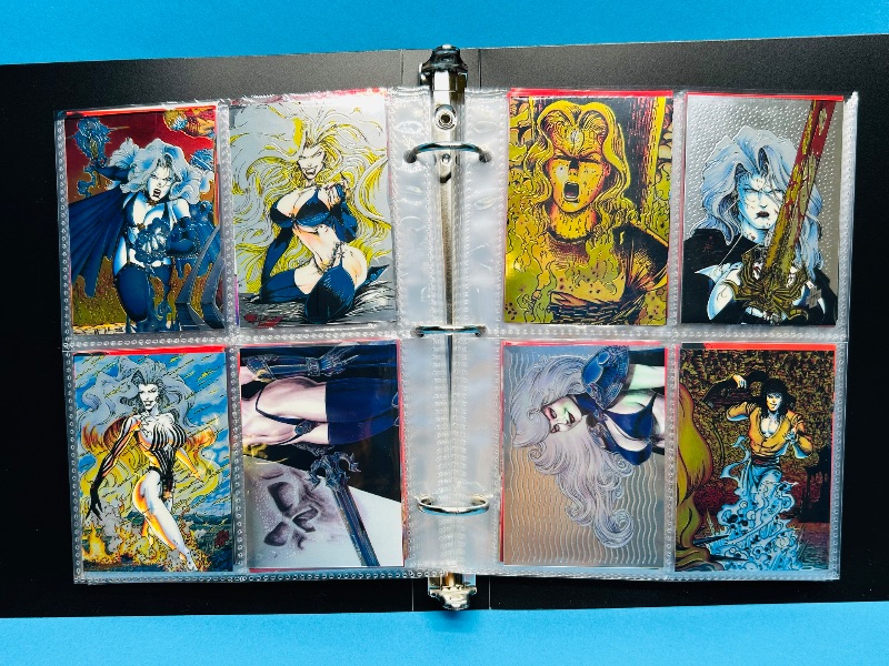 Photo 1 of 195828…final sale no return/refuns- 112 mixed lady death chrome cards in binder