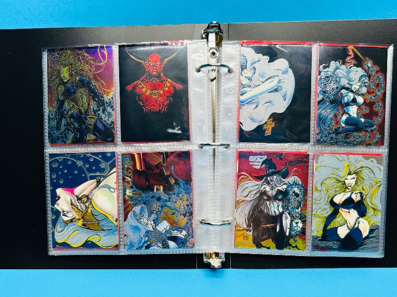 Photo 1 of 195828…final sale no return/refuns- 112 mixed lady death chrome cards in binder