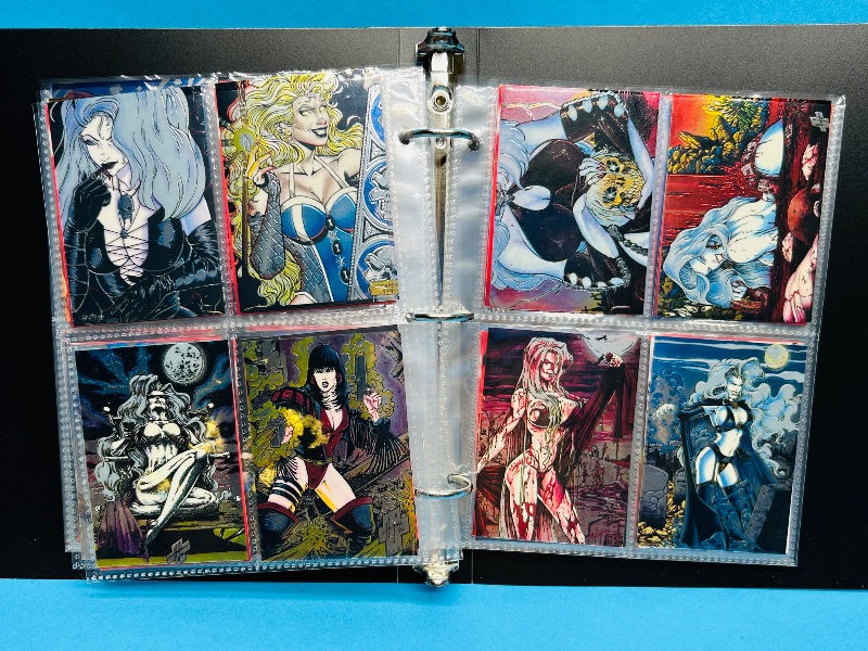 Photo 1 of 195828…final sale no return/refuns- 112 mixed lady death chrome cards in binder