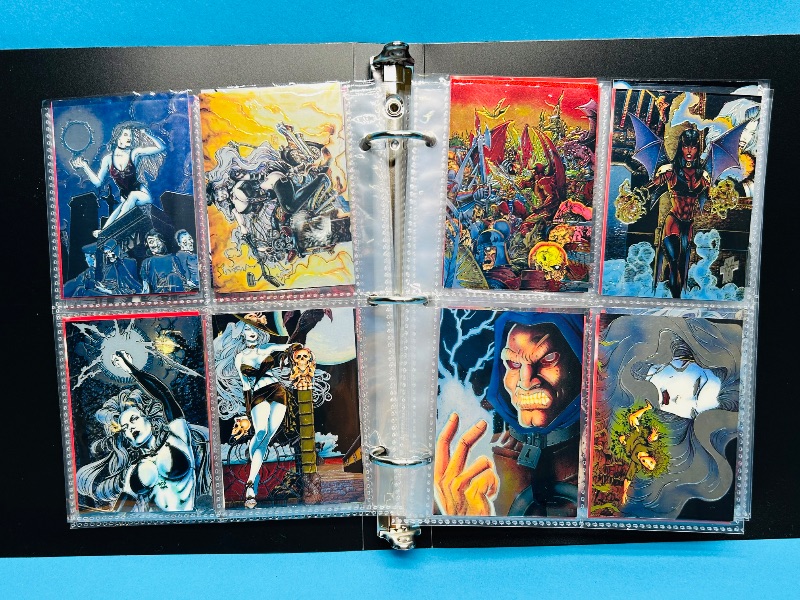 Photo 1 of 195828…final sale no return/refuns- 112 mixed lady death chrome cards in binder