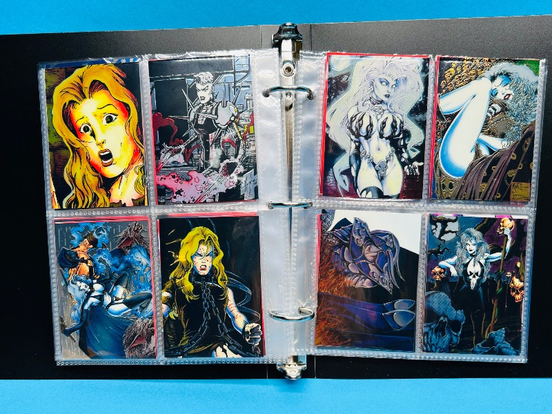 Photo 1 of 195828…final sale no return/refuns- 112 mixed lady death chrome cards in binder