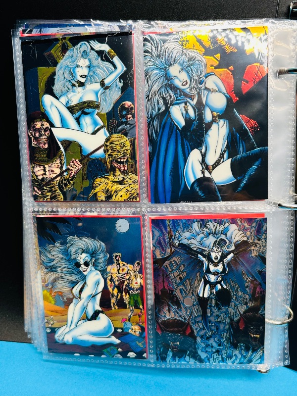 Photo 1 of 195828…final sale no return/refuns- 112 mixed lady death chrome cards in binder