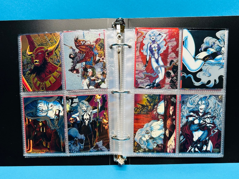 Photo 1 of 195828…final sale no return/refuns- 112 mixed lady death chrome cards in binder
