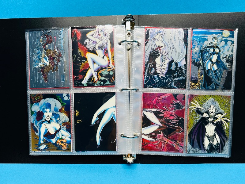 Photo 1 of 195828…final sale no return/refuns- 112 mixed lady death chrome cards in binder