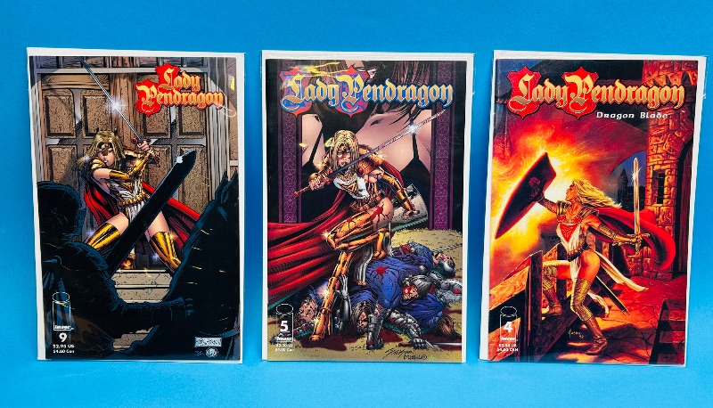 Photo 1 of 195838…3 Lady Pendragon comics in plastic sleeves 