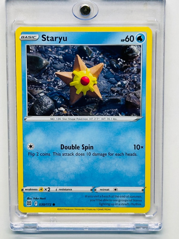 Photo 1 of 195854…Staryu Pokémon card in hard plastic case