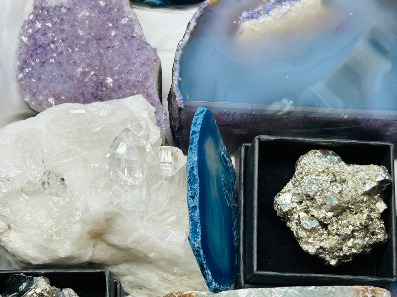 Photo 1 of 195859…rock collection- agates, pyrite (fools gold), fluorite, crystal, amethyst
