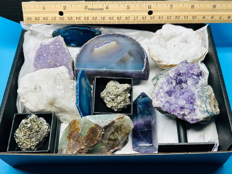 Photo 1 of 195859…rock collection- agates, pyrite (fools gold), fluorite, crystal, amethyst