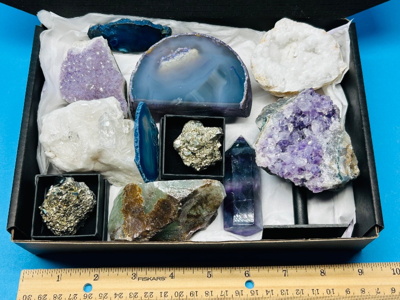 Photo 1 of 195859…rock collection- agates, pyrite (fools gold), fluorite, crystal, amethyst