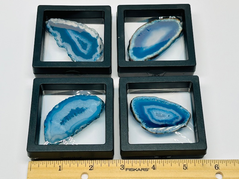 Photo 1 of 195869…4 small agate slices in 2.5” displays