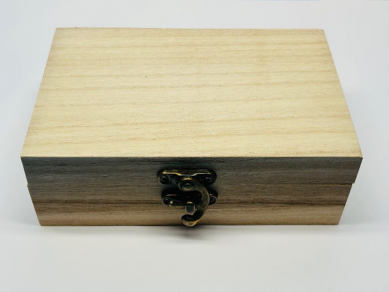 Photo 1 of 195873…amethyst, pyrite (fools gold), and fluorite septre in small wooden box display