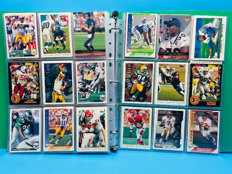 Photo 1 of 195882… final sale no return/refund-270 mixed football cards in binder