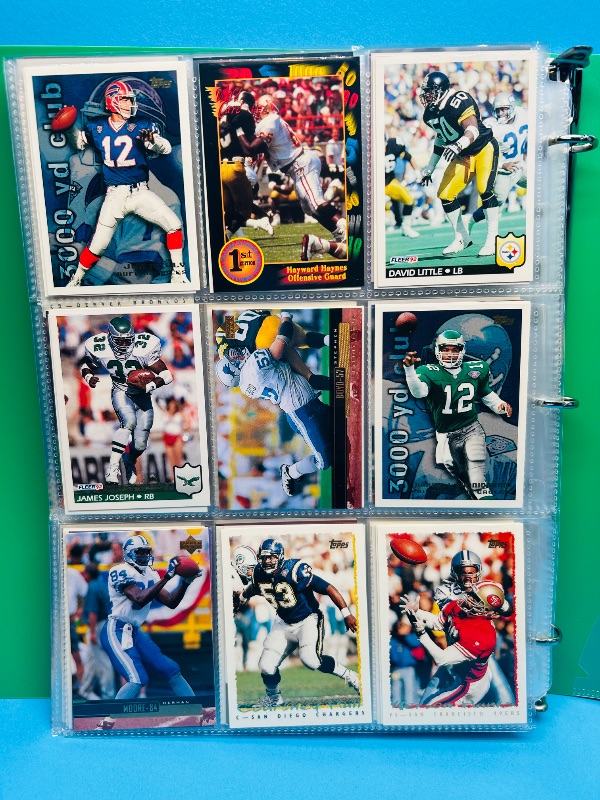 Photo 1 of 195882… final sale no return/refund-270 mixed football cards in binder