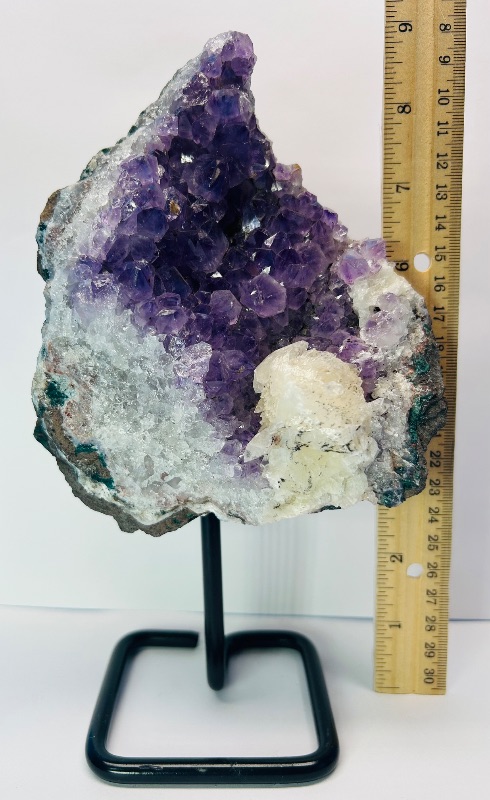 Photo 1 of 195885…9.5” large amethyst crystal rock on stand-height includes stand