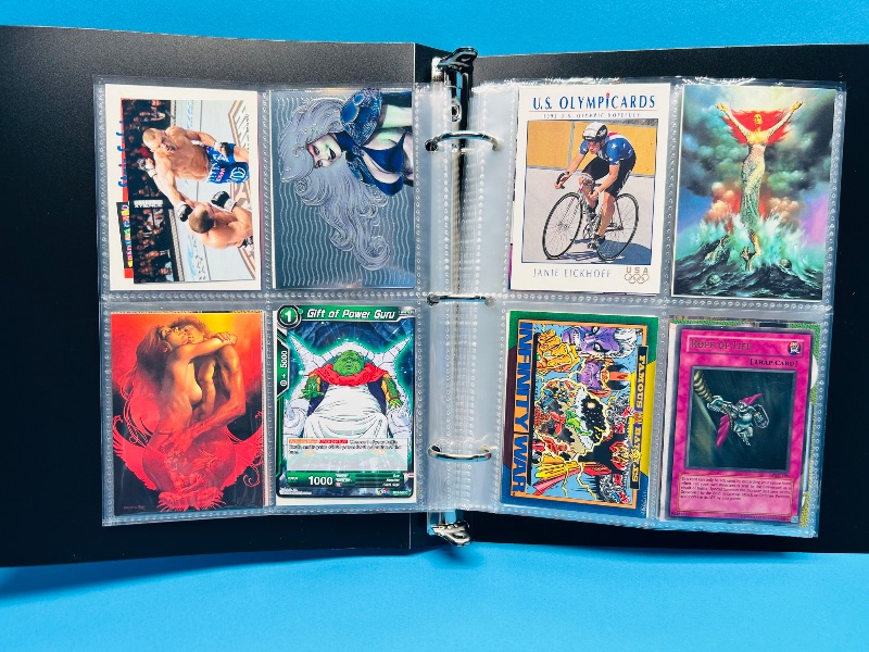 Photo 1 of 195914… final sale no return - refund-152 mixed character/trading cards in binder