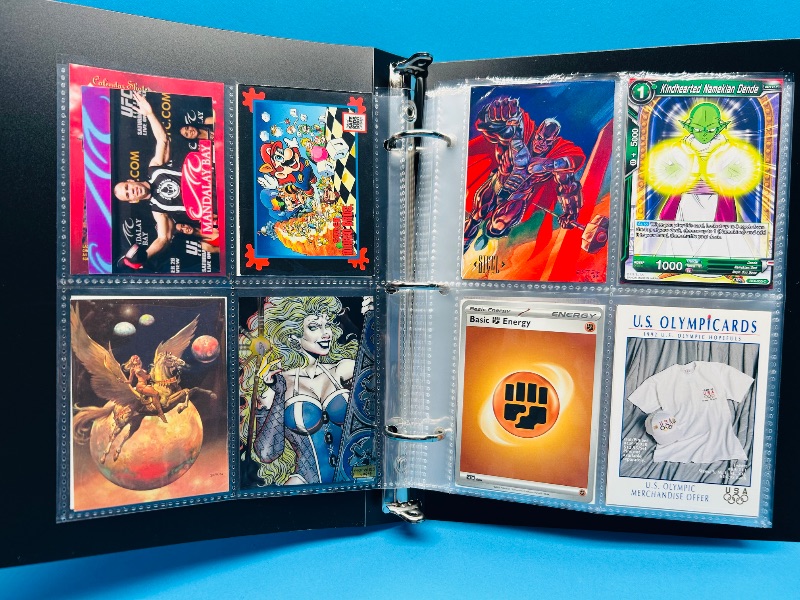 Photo 1 of 195914… final sale no return - refund-152 mixed character/trading cards in binder