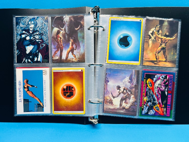 Photo 1 of 195914… final sale no return - refund-152 mixed character/trading cards in binder