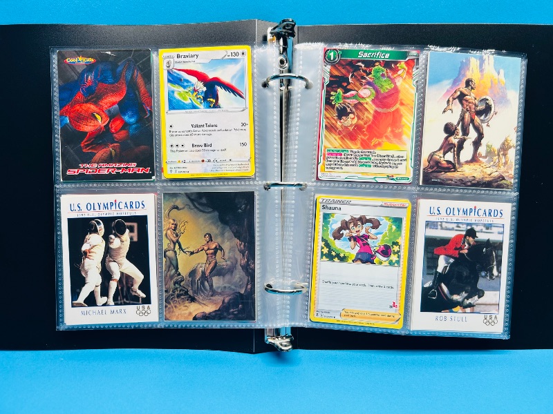 Photo 1 of 195914… final sale no return - refund-152 mixed character/trading cards in binder