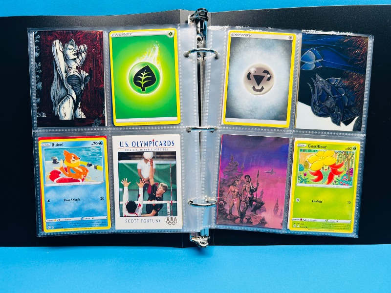 Photo 1 of 195914… final sale no return - refund-152 mixed character/trading cards in binder
