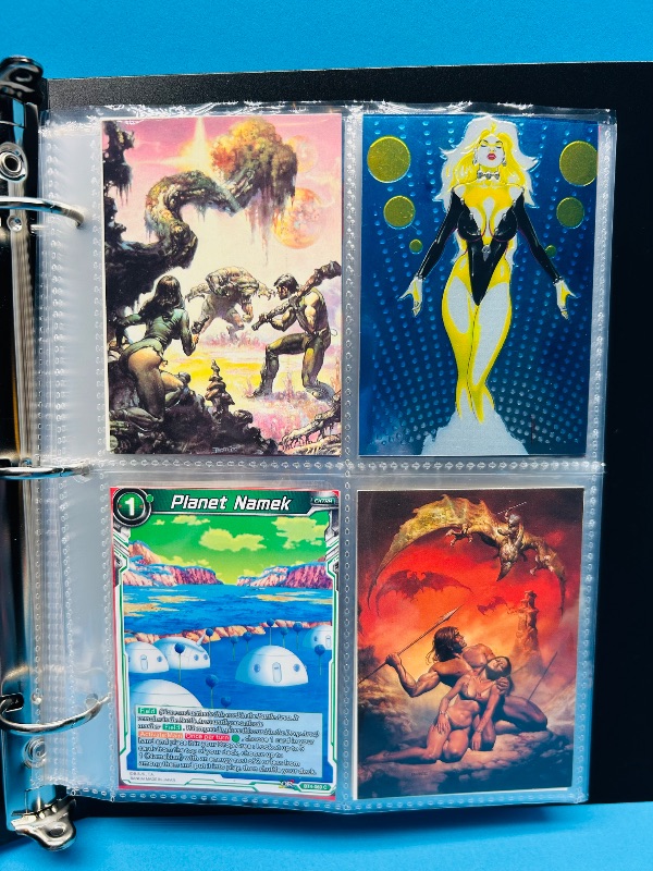 Photo 1 of 195914… final sale no return - refund-152 mixed character/trading cards in binder