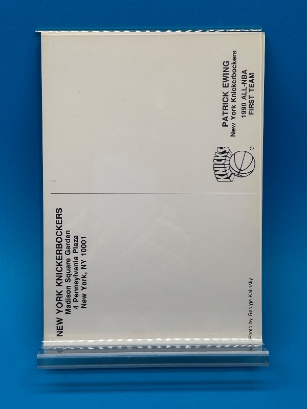 Photo 1 of 195926…autographed Patrick Ewing framed postcard 