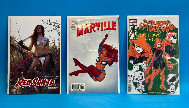 Photo 1 of 195962…3  comics in plastic sleeves 