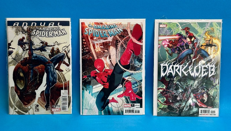 Photo 1 of 195973…3 Spider-Man #1 comics in plastic sleeves 