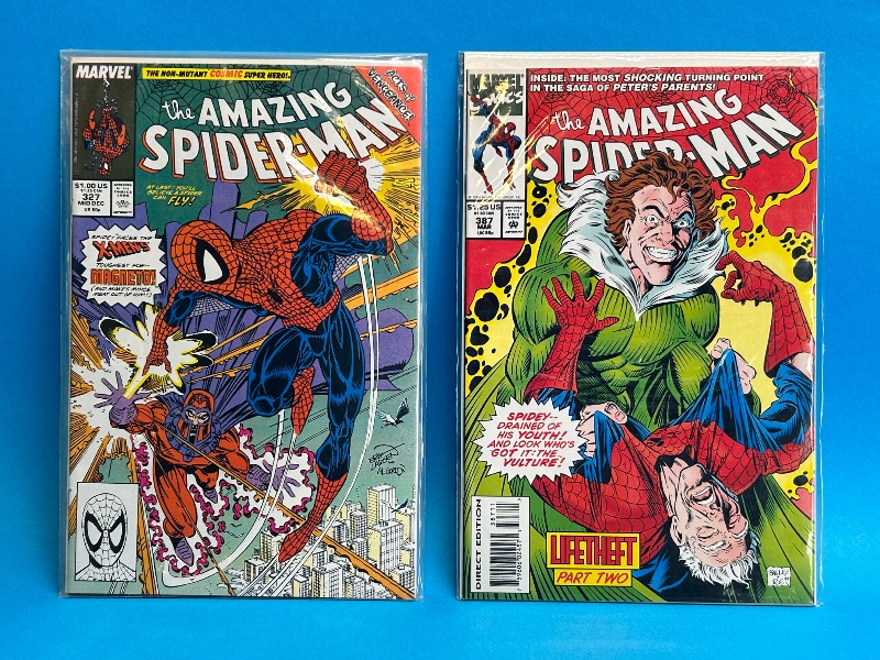 Photo 1 of 195979…2 vintage Spider-Man  comics in plastic sleeves 